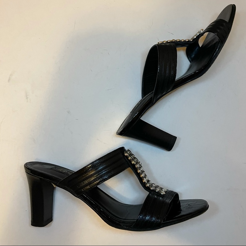 BRIGHTON "Resort" Embellished Black Sandal 7.5